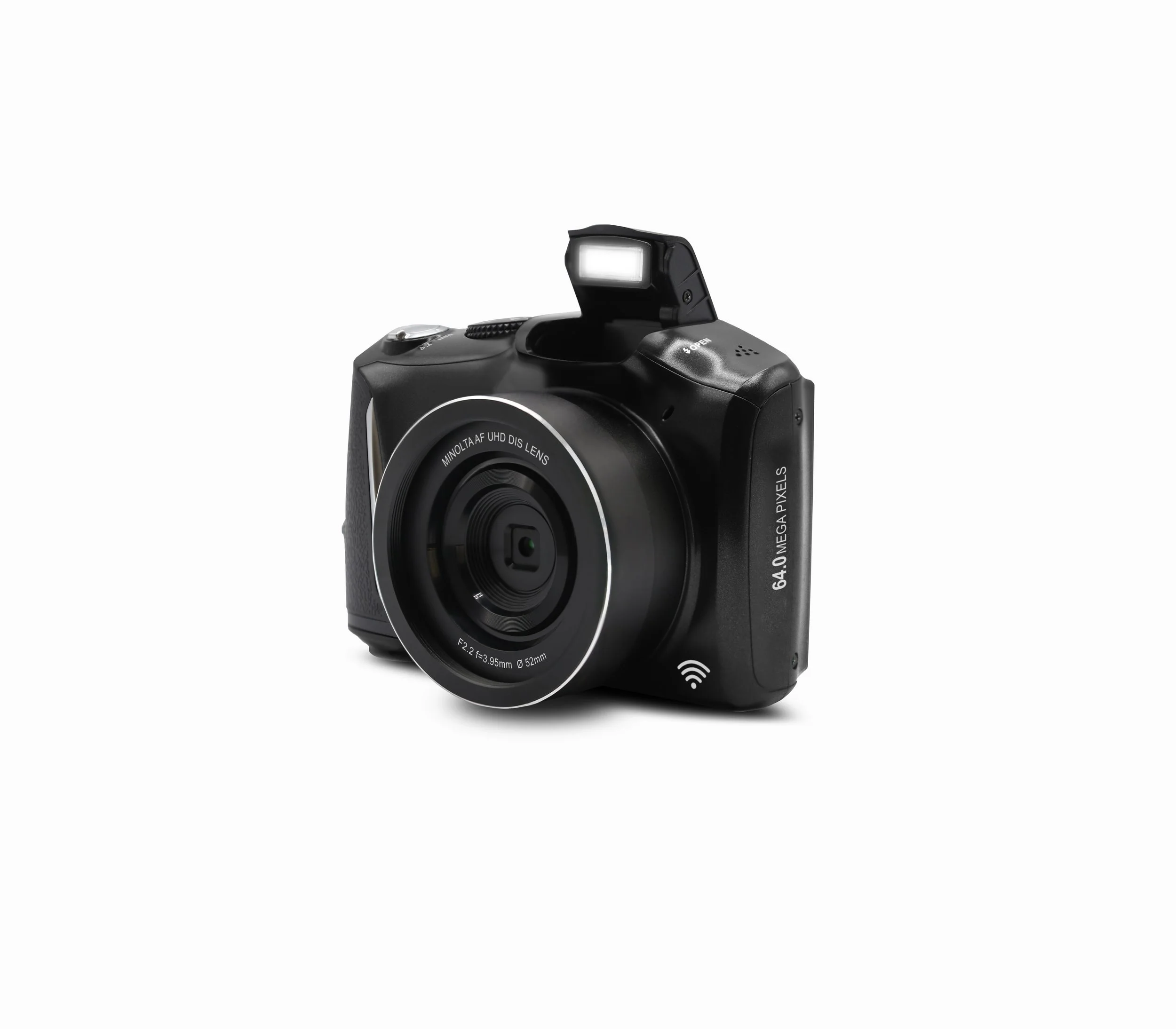 4K UHD デジタルカメラ ブラック MND55 64 MP Auto Focus / 4K Ultra HD Digital Camera